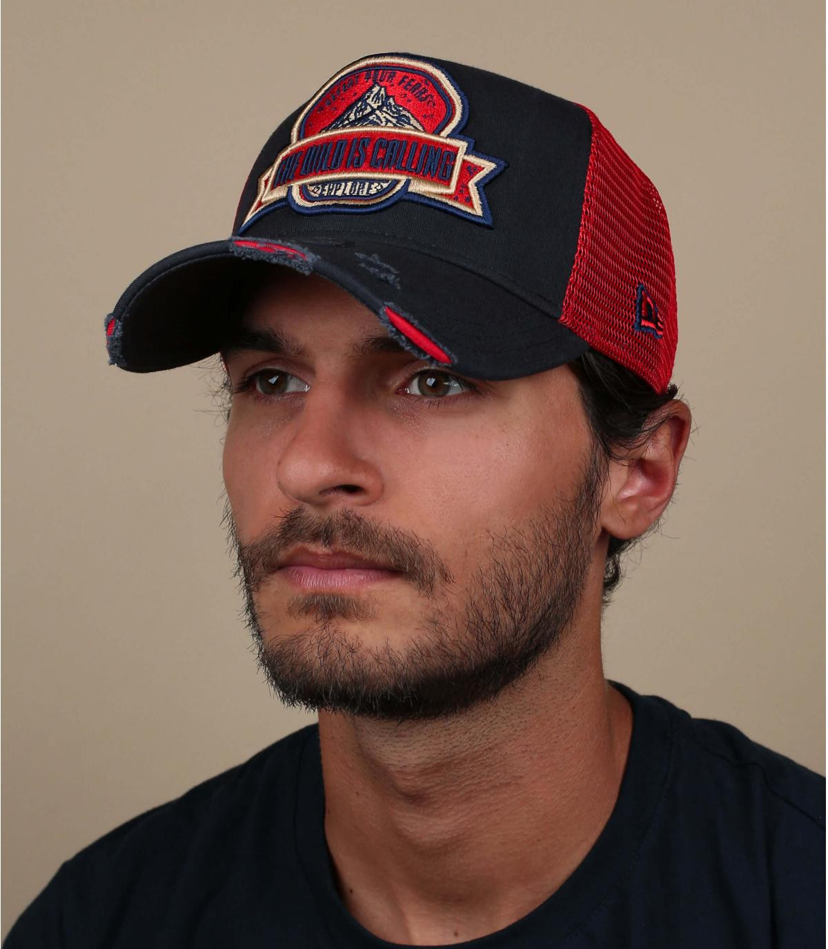 Camionista rosso blu New Era Trucker The Wild is Calling navy